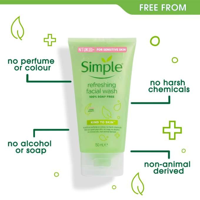 CrUWNRyPKHcrANIkBz8349o4xB7AKkFnaUnKl5it (1) Simple Kind to Skin Refreshing Facial Wash 150ml - Image 1